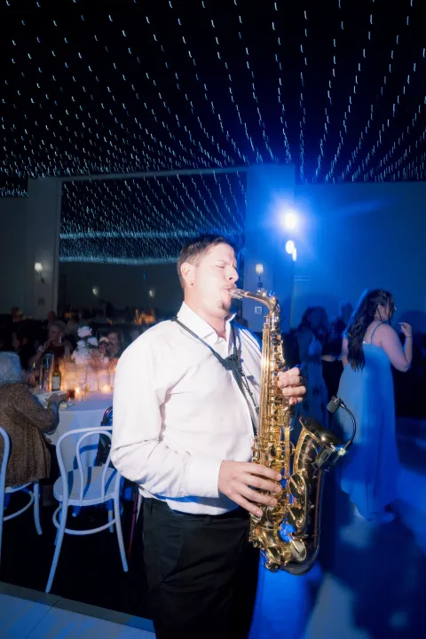 Gustime live saxophone and DJ performance at an event in Australia — photo 2