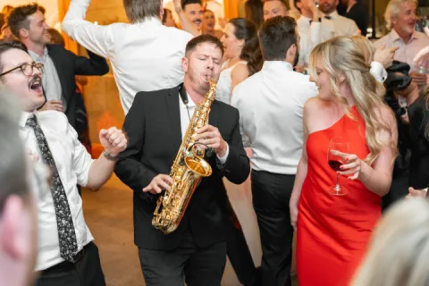 Gustime live saxophone and DJ performance at an event in Australia — photo 6